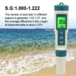 8 IN 1 Water Quality Tester PH Test Pen Salinity/PH/TDS/EC/ORP/SG/H2/TEMP Drinking Water Test Analysis Instruments For Aquarium 3