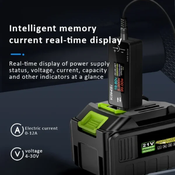 KWS-DC28 Interface Tester 4-30V 12A Voltage Current Tester Digital Voltmeter Ammeter 0.96 Inch TFT Color Screen Power Meter 6