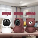 Smart Home Baby Security Monitor WiFi IP Camera Cartoon Bear Halloween Gift CCTV 1080P HD Surveillance Auto Tracking Camera 5