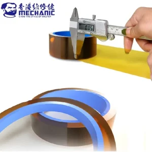 MECHANIC 25m 5-50mm Electronic Tape Polyimide Adhesive Insulated 400℃ Heat Resistant Tape For Circuit Board Battery Protection 2