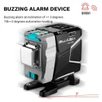 DEKO 12 Lines 3D Vihreä Laser Level Horizontal&Vertical Cross Lines 520nm,Auto Self-Leveling, High-Precision (DKLL12tdP02 Series) 4