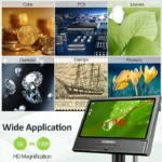 Elikliv EDM12 10'' Digital Microscope 1300X Soldering Microscope With Metal Stand Base LED 12MP 1080P Video Camera Microscope 2