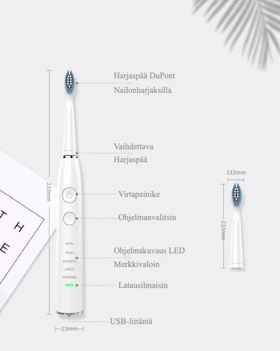 Seago SG-575 Sähköhammasharja, USB, Matkapakkaus - Image 3