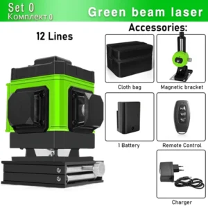 Clubiona 16/12 Lines Laser Level green line Self-leveling 360 Horizontal And Vertical Super Powerful green Beam Laser Level 28