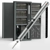 75 in 1 Precision Electric Screwdriver Set with 71 Magnetic Phillips Torx Bits 3 LED Lights Multifunctional Power Repair Tool 1