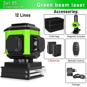 Clubiona 16/12 Lines Laser Level green line Self-leveling 360 Horizontal And Vertical Super Powerful green Beam Laser Level 9