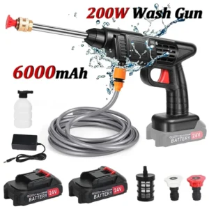 Electric High Pressure Wash Rechargeable Car Wash Gun Cordless Electric Water Gun Foam Machine for Makita 24V Battery 1