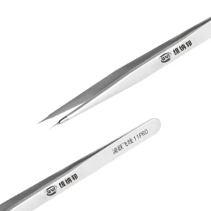 High Precision Tweezers Stainless Steel Straight Tip Fingerprint Fly Wire Tweezer for Mobile Phone Repair Tools 2