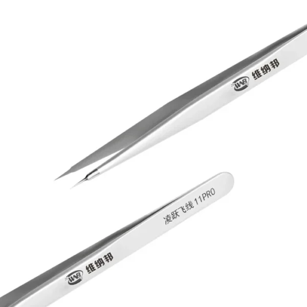 High Precision Tweezers Stainless Steel Straight Tip Fingerprint Fly Wire Tweezer for Mobile Phone Repair Tools 2