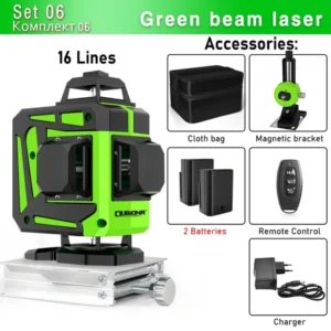 Clubiona 16/12 Lines Laser Level green line Self-leveling 360 Horizontal And Vertical Super Powerful green Beam Laser Level 7