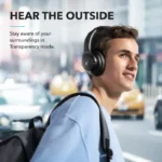 soundcore by Anker Q20i Hybrid Active Noise Cancelling Headphones Wireless Over-Ear Bluetooth 40H Long ANC Playtime 6