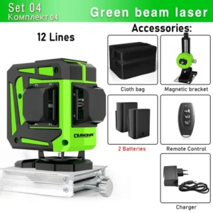 Clubiona 16/12 Lines Laser Level green line Self-leveling 360 Horizontal And Vertical Super Powerful green Beam Laser Level 12