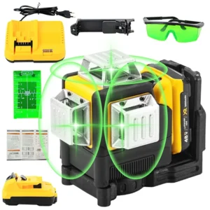 12Line 3D Laser Level Green Line SelfLeveling 360 Horizontal And Vertical Powerful Green Beam Laser Level For Dewalt 20V Battery 1