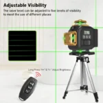 Clubiona 16-Line 4D Green Laser Level with 360° Rotation, High-Precision Vertical and Horizontal Lines for Decoration. 3