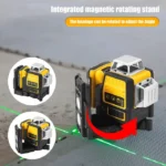3D Laser Level Plastic Box 12 Line Green Light Level Set With 1 Battery And 1 charge For Plastering, Tiling, Ceiling 4