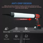 4 Speeds Cordless Electric gland Gun Glass Glass Caulking Doors and Windows Electric Sewing Glass Tool for Makita 18V Battery 3