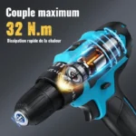 28V Cordless Impact Drill Multifunctional Screwdriver Rechargeable Electric Drill Lithium Battery 1350rpm Speed Power Tool 4