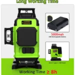 Clubiona 4D 16 lines Professional German Core Floor Ceiling Remote Control Green Line Laser Level with 5000mahs Li-Ion Battery 4
