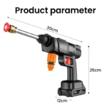 1000W Cordless High Pressure Cleaner Washer Spray Water Gun Car Wash Pressure Water Cleaning Machine Tool for Makita 18V Battery 6