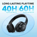 soundcore by Anker Q20i Hybrid Active Noise Cancelling Headphones Wireless Over-Ear Bluetooth 40H Long ANC Playtime 5