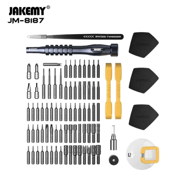 JAKEMY JM-8187 Precision Screwdriver Set Aluminum Alloy Handle Magnetic CR-V Bits for Mobile Phone Tablet PC Repair Hand Tools 3