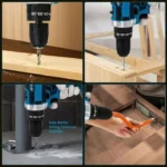 21V Cordless Electric Hand Drill 1800rpm Brushed Pistol Impact Drill 3/8" Electric Screwdriver Rechargeable Household Power Tool 6