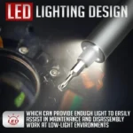 75 in 1 Precision Electric Screwdriver Set with 71 Magnetic Phillips Torx Bits 3 LED Lights Multifunctional Power Repair Tool 2