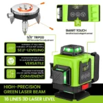 4D 16 Lines 3 ° Self-leveling Laser Levels with Tripod and Suitcase Horizontal And Vertical Professional Function Laser Level Tool 5