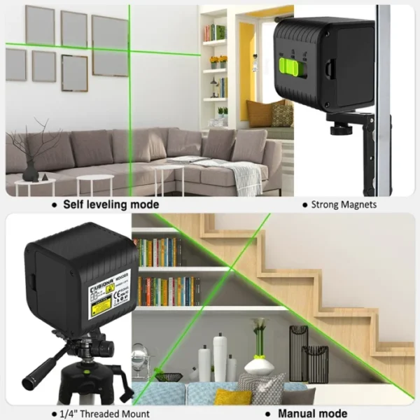 CLUBIONA European warehouse clearance 2 Lines Laser Level Self Leveling With Level accessories 5
