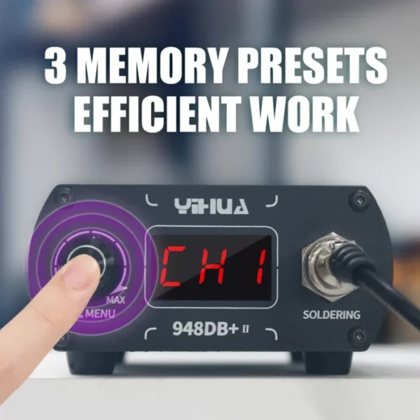 YIHUA 948DB+-II 110-240V Soldering Station 75W Quick Heating with Tip T12 Electronic Soldering Iron Station 4
