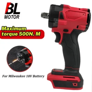 Brushless Impac Wrench 500N.m Electric Driver Cordless Screwdriver Power Tools for Milwaukee 18V Battery Drill Service Tool 1
