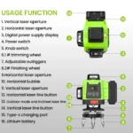 4D 16 Lines 3 ° Self-leveling Laser Levels with Tripod and Suitcase Horizontal And Vertical Professional Function Laser Level Tool 6