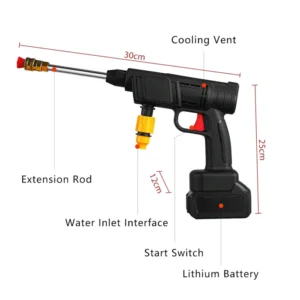 30BAR Cordless High Pressure Cleaner Washer Spray Water Gun Car Wash Pressure Water Cleaning Machine for Makita 18V Battery 2