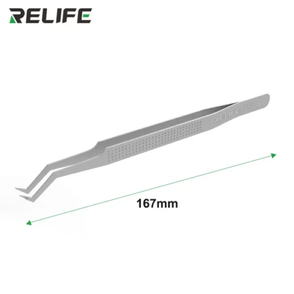 RELIFE ST-20L Precision High Hardness Tweezers Chip Tinning Positioning Tweezers for Smartphone Motherboard CPU IC Repair Tools 2