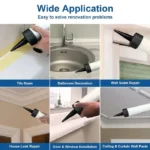 4 Speeds Cordless Electric gland Gun Glass Glass Caulking Doors and Windows Electric Sewing Glass Tool for Makita 18V Battery 2