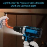 21V Cordless Electric Hand Drill 1800rpm Brushed Pistol Impact Drill 3/8" Electric Screwdriver Rechargeable Household Power Tool 5