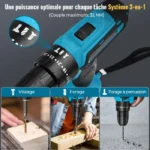 28V Cordless Impact Drill Multifunctional Screwdriver Rechargeable Electric Drill Lithium Battery 1350rpm Speed Power Tool 2