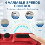 4 Speeds Cordless Electric gland Gun Glass Glass Caulking Doors and Windows Electric Sewing Glass Tool for Makita 18V Battery 4