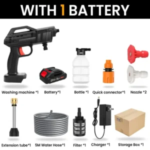 1500W Cordless High Pressure clean Wash Spray Water Gun Car Wash Pressure Water washing Machine For Makita 18V Battery 8