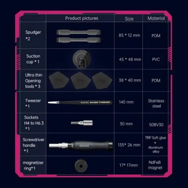 JAKEMY JM-8186 83 IN 1 Precision Screwdriver Set Multi-Function Magnetic Bits Screw Driver for Smartphone Computer Repair Tools 5