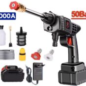 Akkukäyttöinen painepesuri 50 bar, 200 W