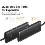 Baseus USB HUB Adapter 4 in 1 USB Type C to USB 3.0 HUB Splitter Adapter for MacBook Pro Air Huawei Mate 30 Docking Station HUB 3