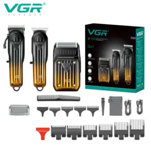 VGR Hair Trimmer Professional Electric Shaver Razors Portable Beard Trimmer Adjustable Clipper Barber Hair Trimmer for Men V-644 1