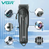 VGR Clipper Hair Cutting Machine Electric Hair Clipper Professional Hair Trimmer Cordless Trimmer for Men Digital Display V-282 2