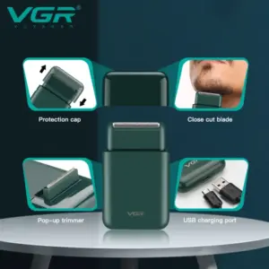 VGR Razor Professional Electric Shaver Mini Beard Trimmer Shaving Machine Shaving Machine Razor Electric Razor for Men V-390 2