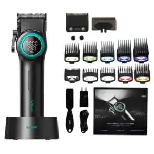 VGR Hair Trimmer Cordless Hair Cutting Machine Professional Barber Hair Clipper 9000 RPM Haircut Electric Trimmer for Men V-001 9