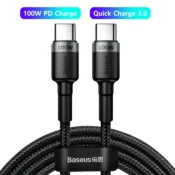 Baseus 100W USB C To USB Type C Cable For iPhone 15 Plus Pro max USB C PD Fast Charger Cord USB-C Type-c Cable For Macbook Pro 7
