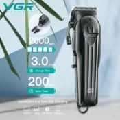 VGR Clipper Hair Cutting Machine Electric Hair Clipper Professional Hair Trimmer Cordless Trimmer for Men Digital Display V-282 3