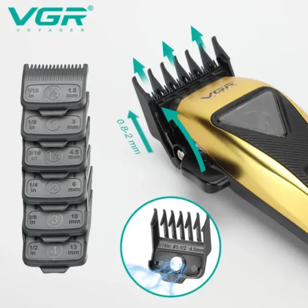 VGR Hair Trimmer Cordless Hair Cutting Machine Professional Clippers Vector Motor Haircut Barber 9000 RPM Trimmer for Men V-015 3