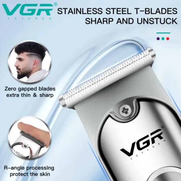 VGR Trimmer Rechargeable Hair Clipper Cordless Hair Cutting Machine Electric Clipper Professional Hair Trimmer for Men V-071 3